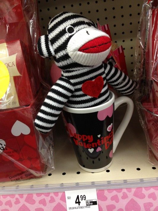 Valentine sock monkey