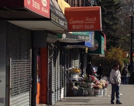 Flowers at Junior's Barber Shop