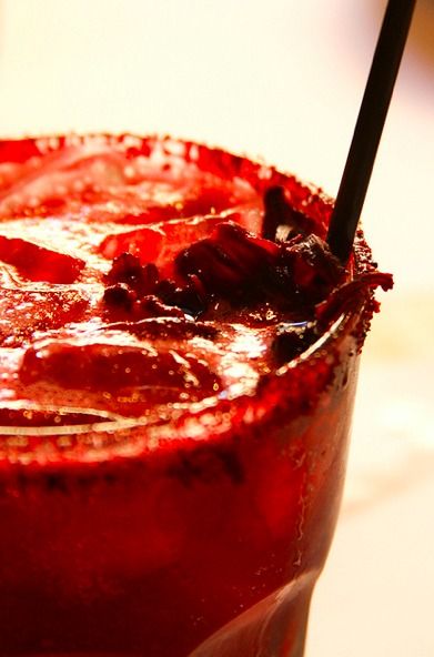 hibiscus margarita at Fonda