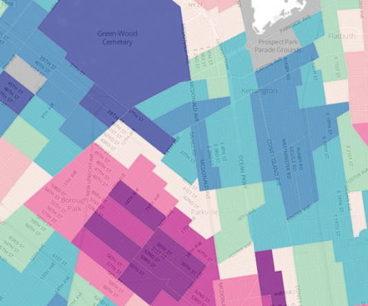 Diversity Map of Brooklyn, via WNYC