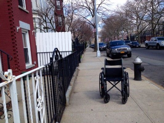 Wheelchair on East 5th Street