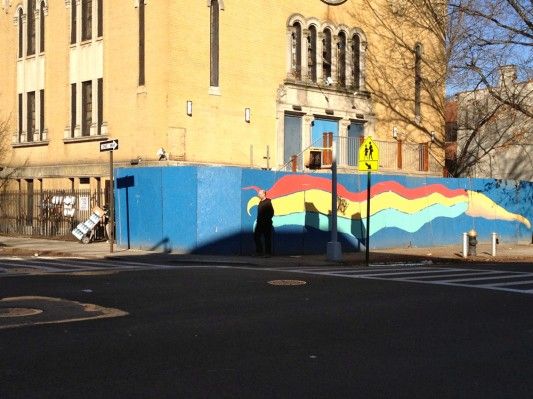 Park Slope Jewish Center Blue Wall