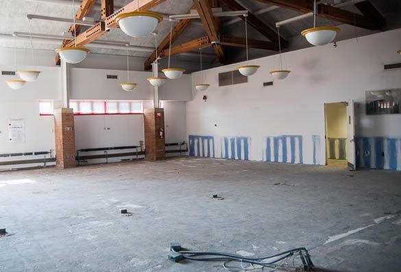 The interior of the Gerritsen Beach Library Post-Sandy 