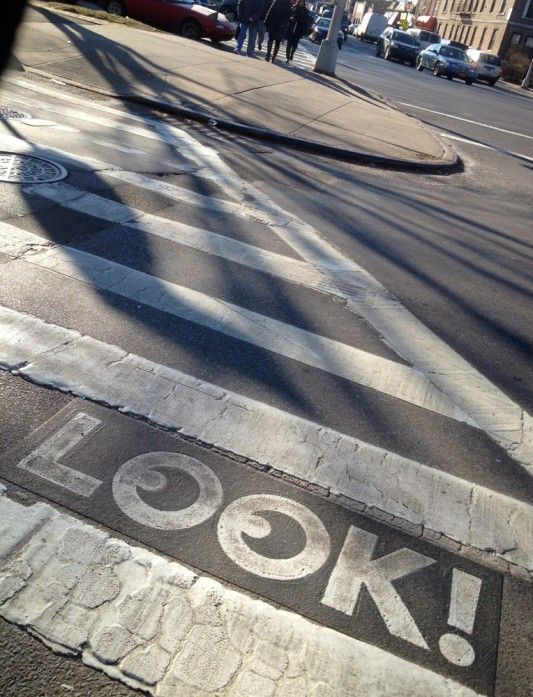 LOOK! Crosswalk on Ocean Parkway