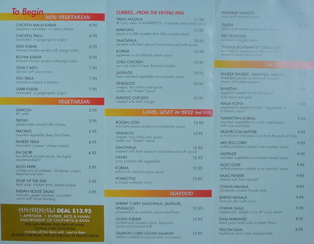 anarkali menu 2