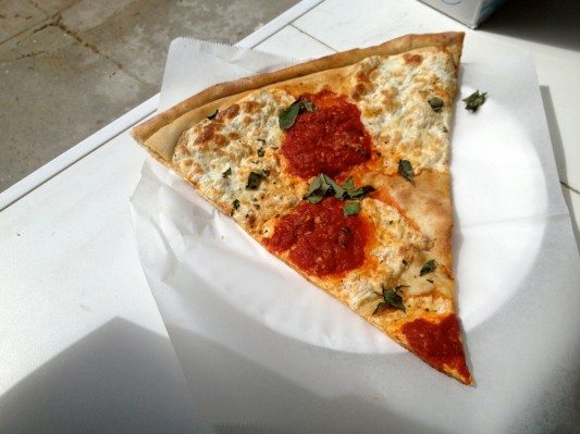 Margherita Slice at NY Brick Oven Pizza