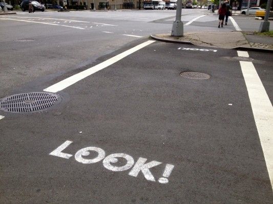 LOOK! Crosswalk Marking on Ocean Parkway