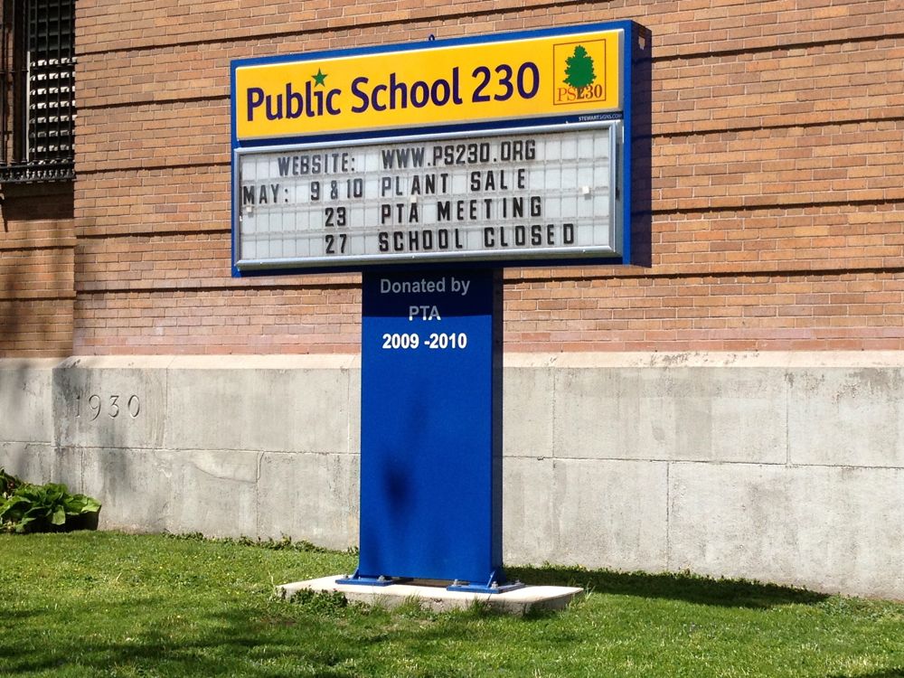 PS 230 sign