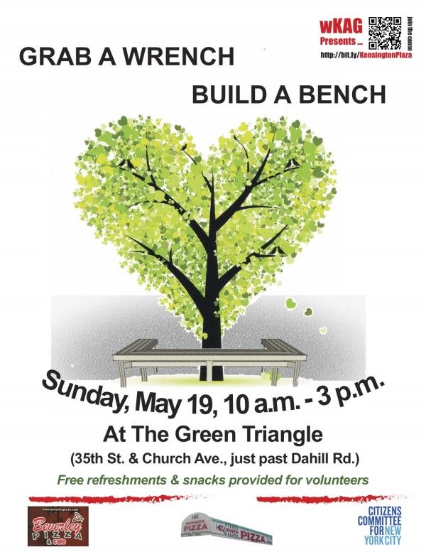 Sunday Tree-Bench Raising at The Green Triangle