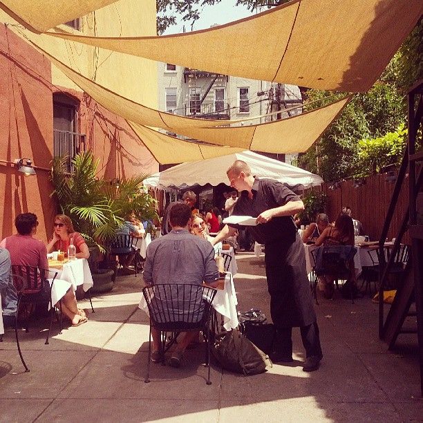 Canopy dining at Benchmark. Photo by Park Slope Stoop.
