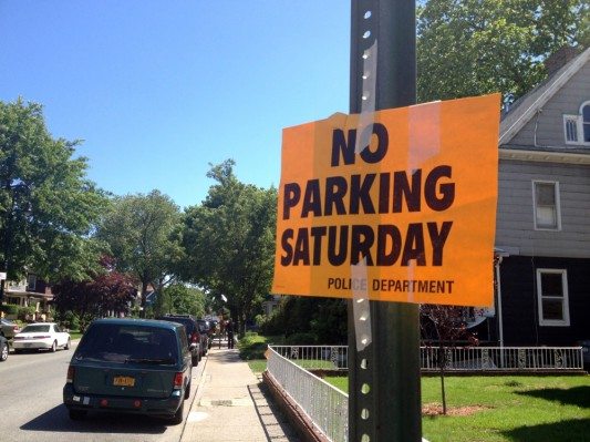 No Parking Saturday on E 16th