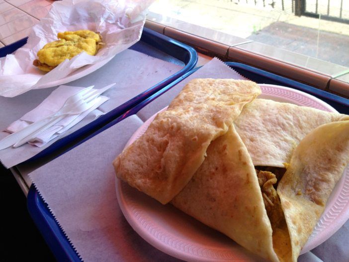 Roti and doubles at Shayna's