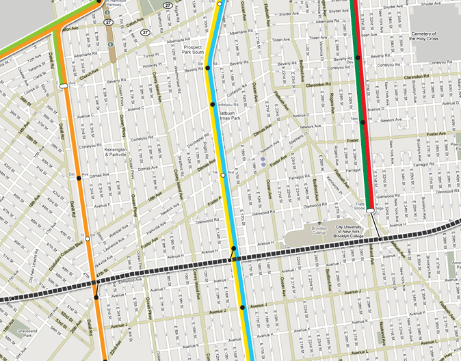 triboro rx x line subway map by andrew lynch