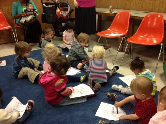 kids at the Cortelyou Library, via the Friends Group on FB