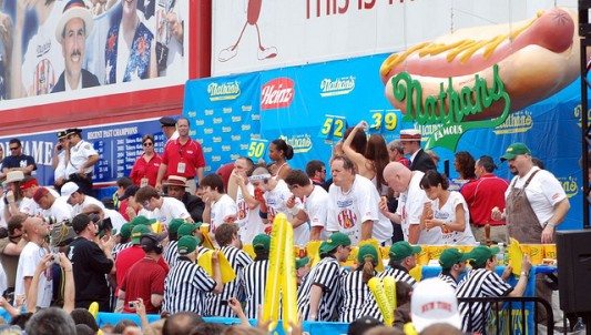 Nathan's Famous Hot Dog Eating Contest, via Michael McDonough on Flickr