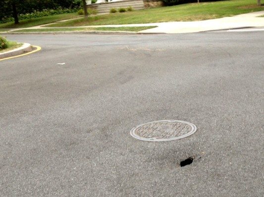 Sinkhole on Albemarle at Marlborough