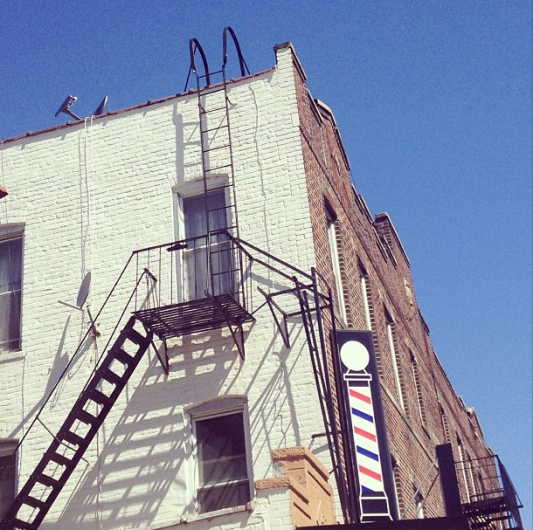 Barber Pole on East 5th St