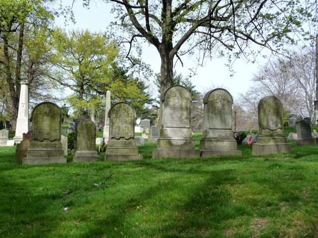 Gravestones at Green-Wood Cemetery