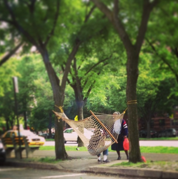 Hammock on Ocean Parkway via adirtybikermind on Instagram