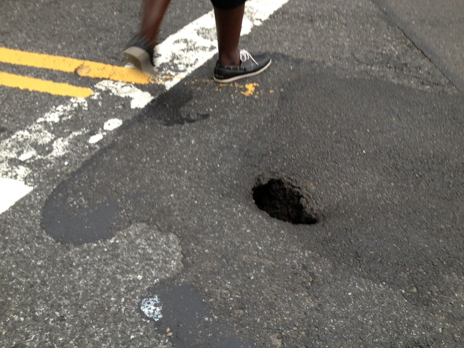 sinkhole on ditmas avenue and coney island avenue