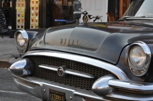 vintage car summer stroll