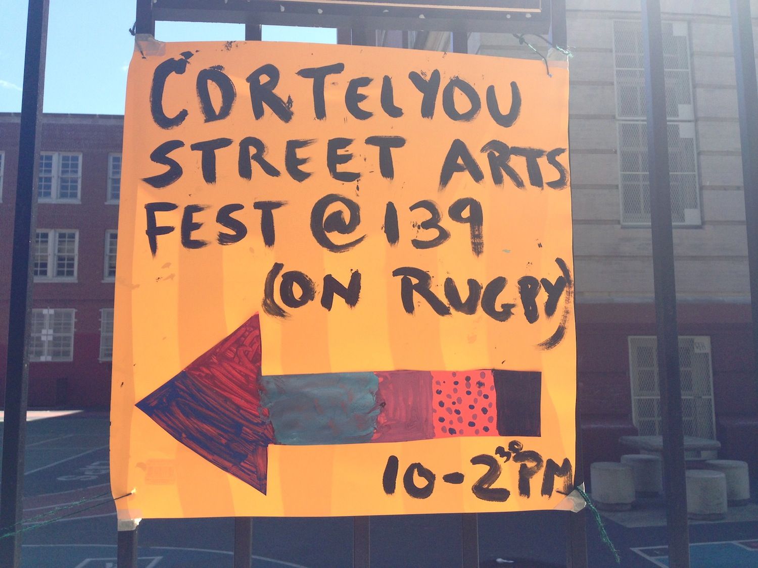 street arts fest sign