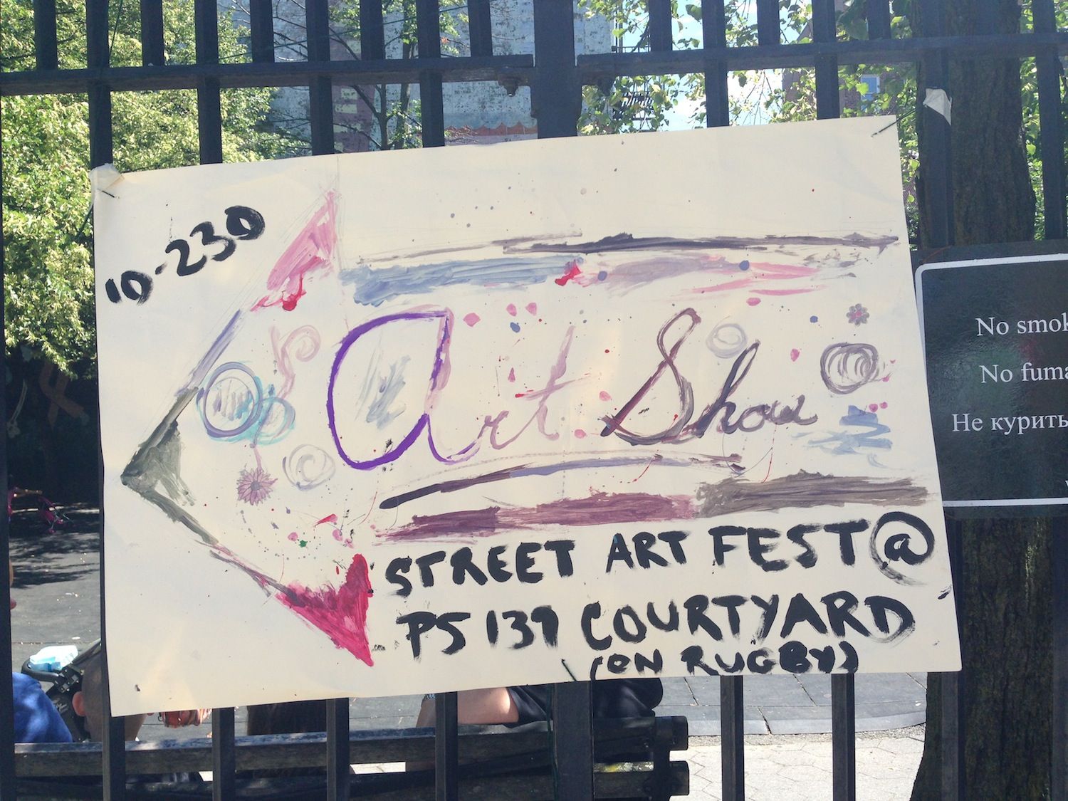 street arts fest sign