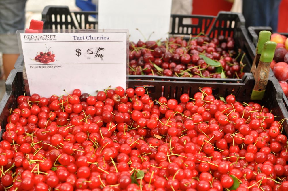 (For Pre-Cherry Pit Spit Post) Cherries at the Cortelyou Greenmarket