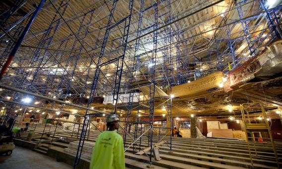 kings theatre scaffolding via nycedc