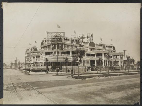 Here is what the Hotel Shelburne looked like when Brighton Beach was a resort paradise. (Source: Museum of the City of New York via the Bowery Boys blog.)