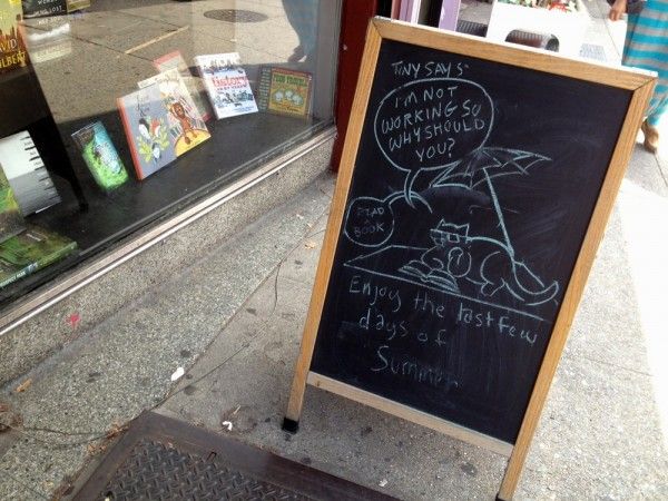 Community Bookstore's Tiny wishes you a happy Labor Day