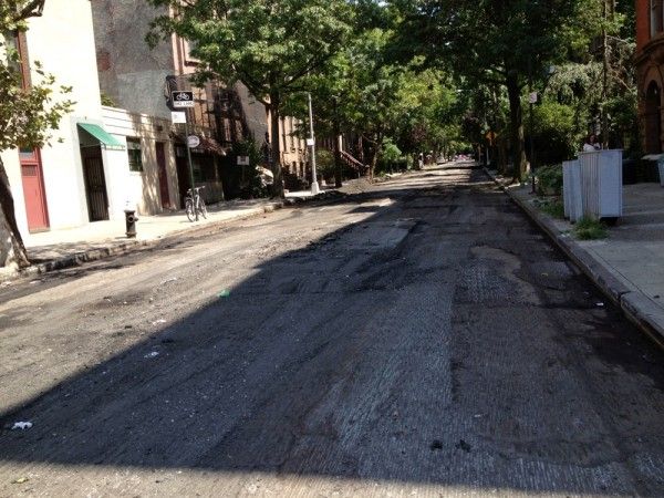 Berkeley Place, milled, waiting for paving