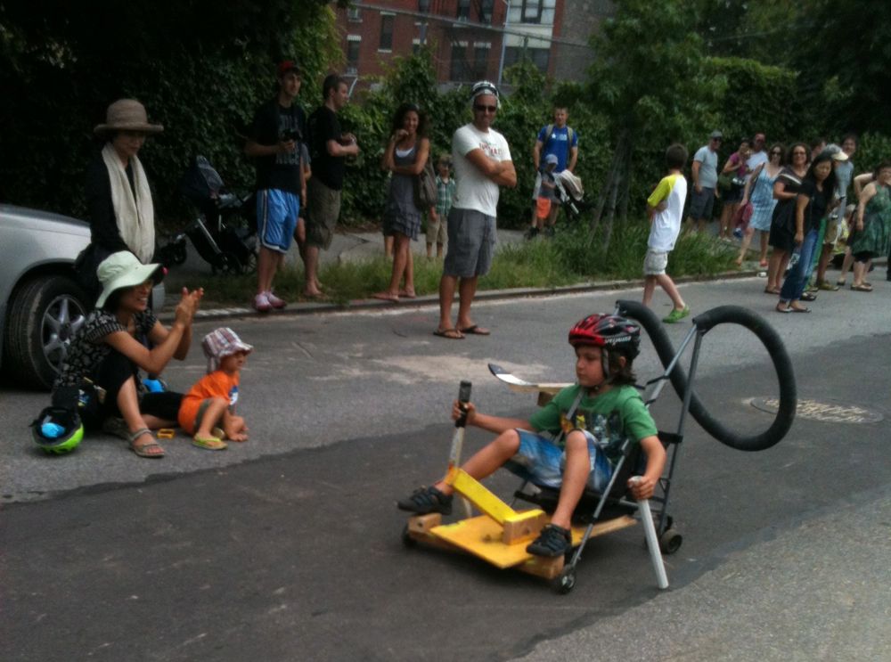 Soap Box Derby racer Nico, by Stacey Sperling