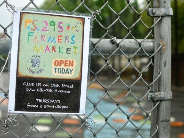 PS 295 Farmers Market Sign