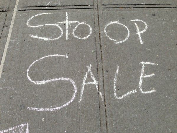 Stoop Sale Chalk Sign