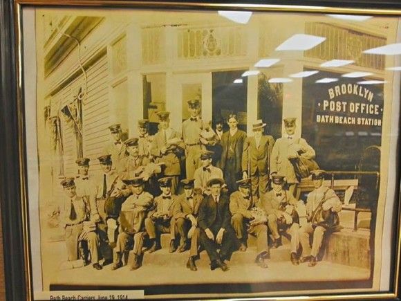 The Bath Beach Post Office crew circa 1914 (Source: Howard Weiss via Facebook)