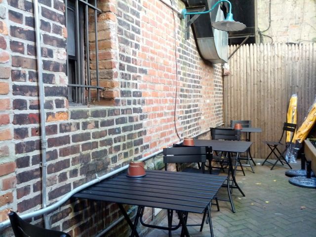 MeltKraft's back patio. Photo by Park Slope Stoop.