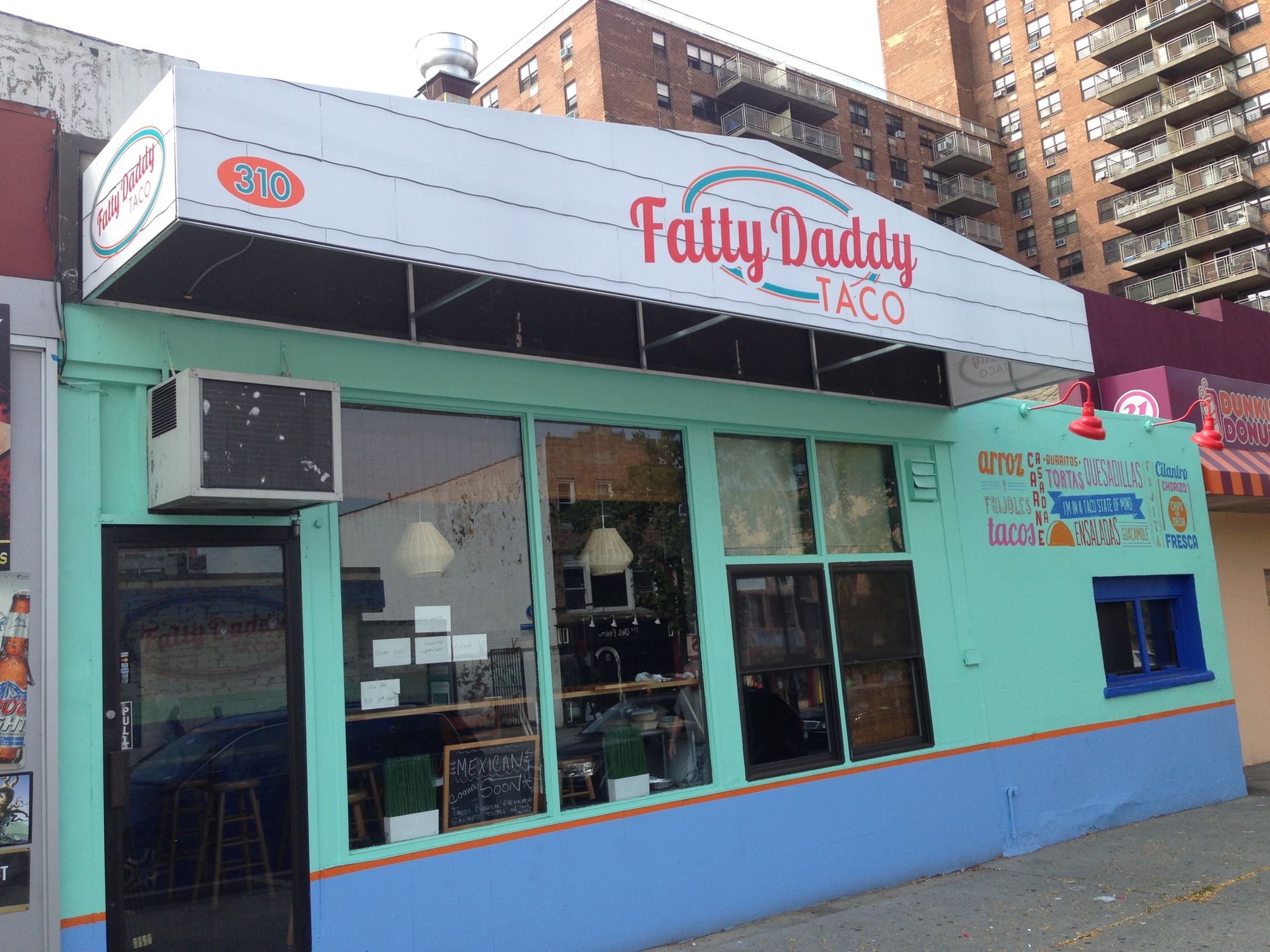 Signage For Fatty Daddy Taco Appears On 9th Street