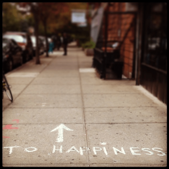 to happiness sidewalk chalk by amberala