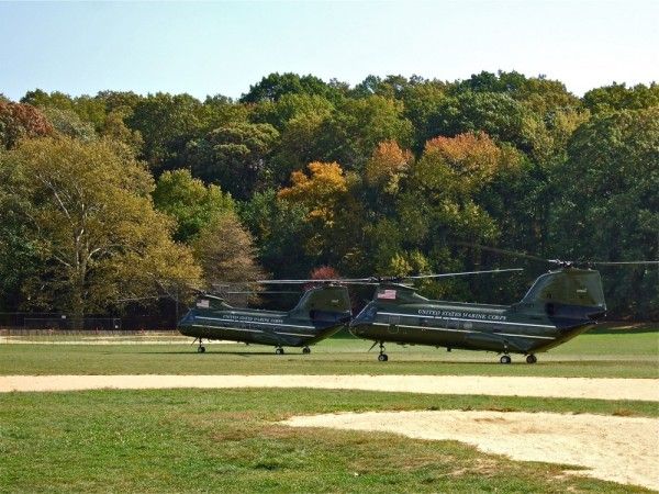 Marine helicopters in Prospect Park by Tom Prendergast