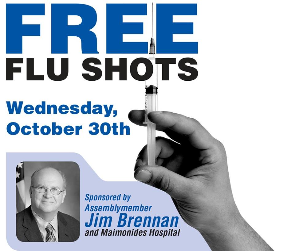 Free Flu Shots At Assemblyman Brennan’s Office Oct. 30