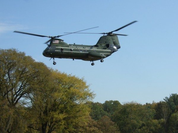 Marine Helicopters Land In Prospect Park Tuesday