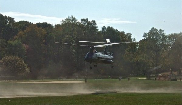 Marine helicopters in Prospect Park, by Tom Prendergast