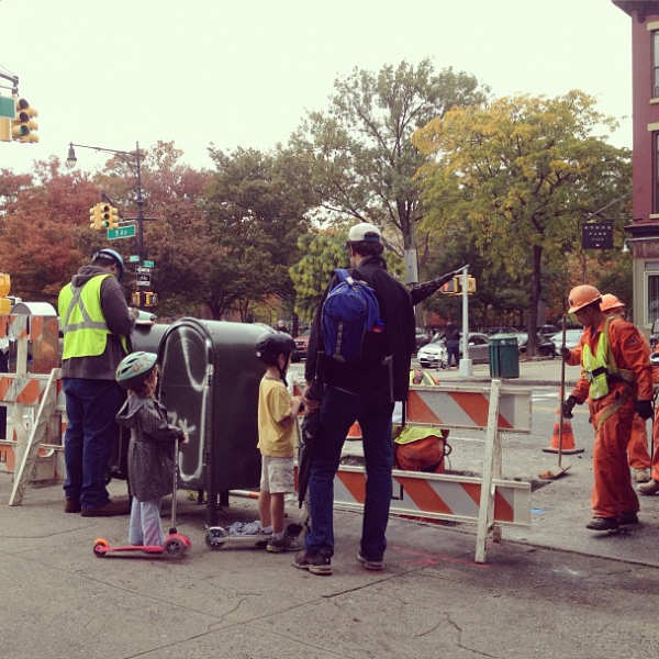 Construction workers on 5th Ave