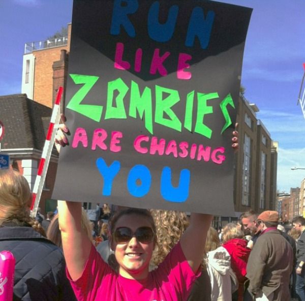 run like zombies sign