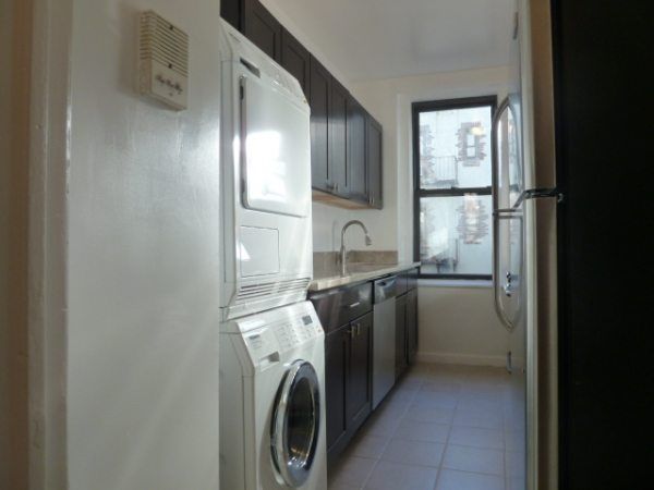 apartment kitchen with washer and dryer via citi habitats