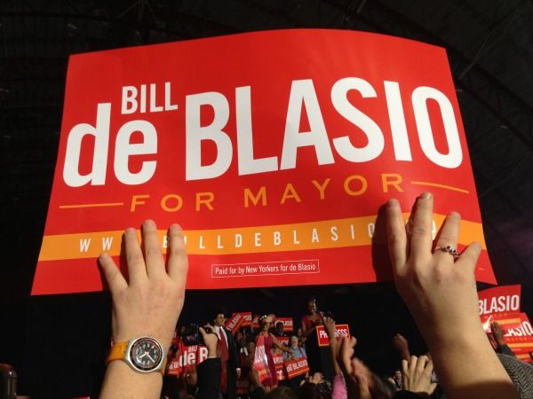 de blasio for mayor through hands