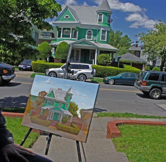 Arturo Garcia's Green House Painting, by Andy Novick