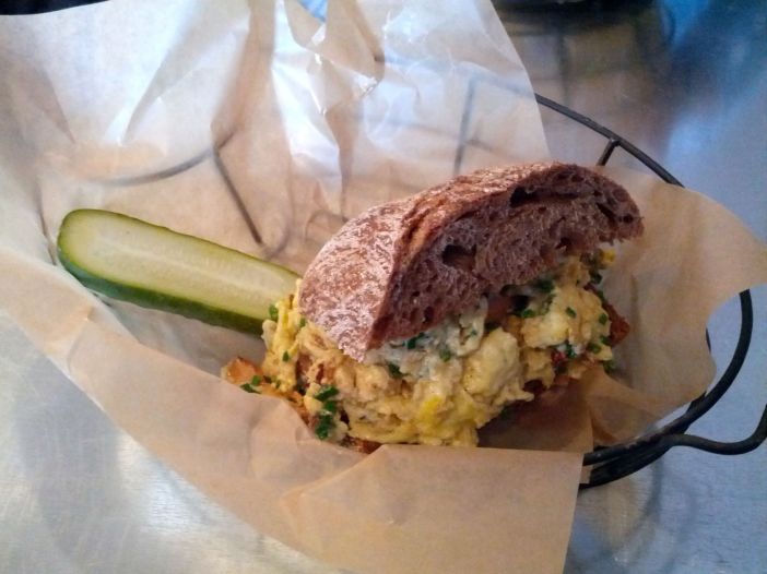 Chanterelle mushroom sandwich at Pickle Shack (photo by Park Slope Stoop)