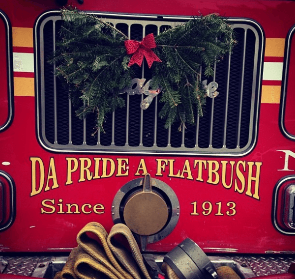 christmas fire truck